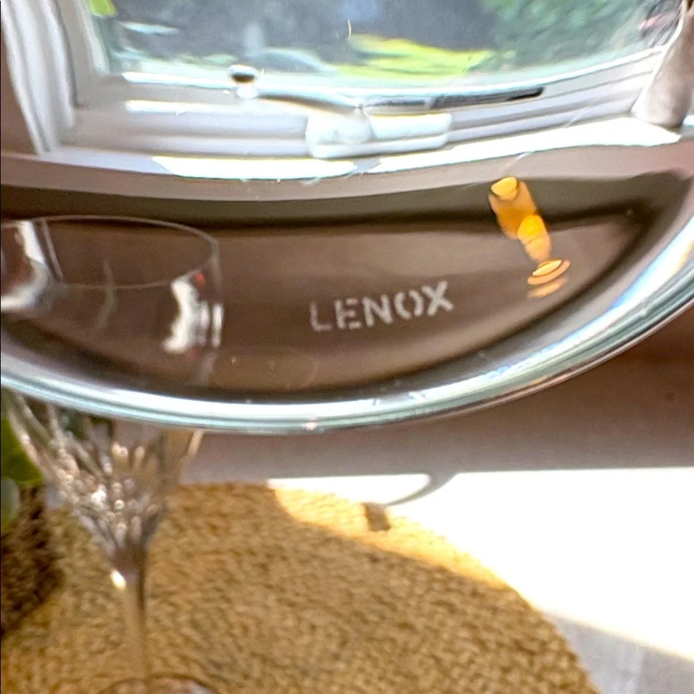 (2) Lenox Water Goblet / Wine Glass - Starfire